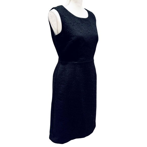 Liz Claiborne Black Floral Jacquard Fit & Flare Sleeveless Dress (2) - Picture 8 of 15